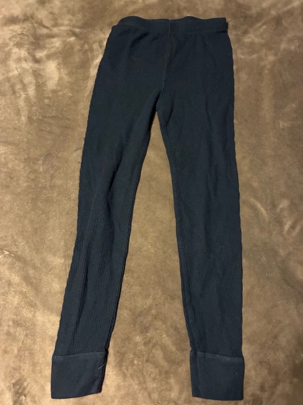 Black Ribbed Thermal Top and Leggings Set boys size 8 - Picture 3 of 5